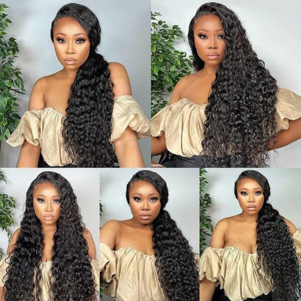 Virgin Human Hair 13x4 Water Wave Lace Front Wigs 180% Density - Image 3